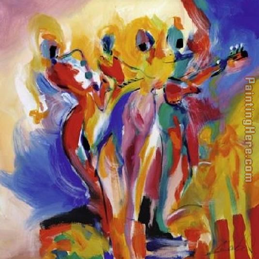 Jazz Explosion II painting - Alfred Gockel Jazz Explosion II art painting